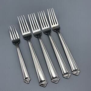 Sabatier‎ LOUVRE Stainless Flatware 5pcs Dinner Forks Salad Replacement